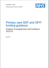 Primary care system development funding (SDF) and GPIT funding guidance: Analysis of programmes and funding in 2021/22